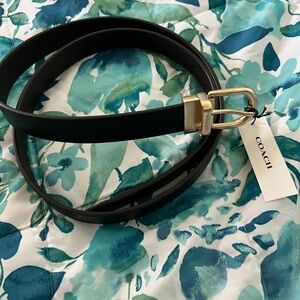 Coach leather reversible belt